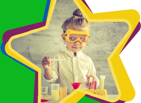 Presenters image: young girl dressed as a scientist